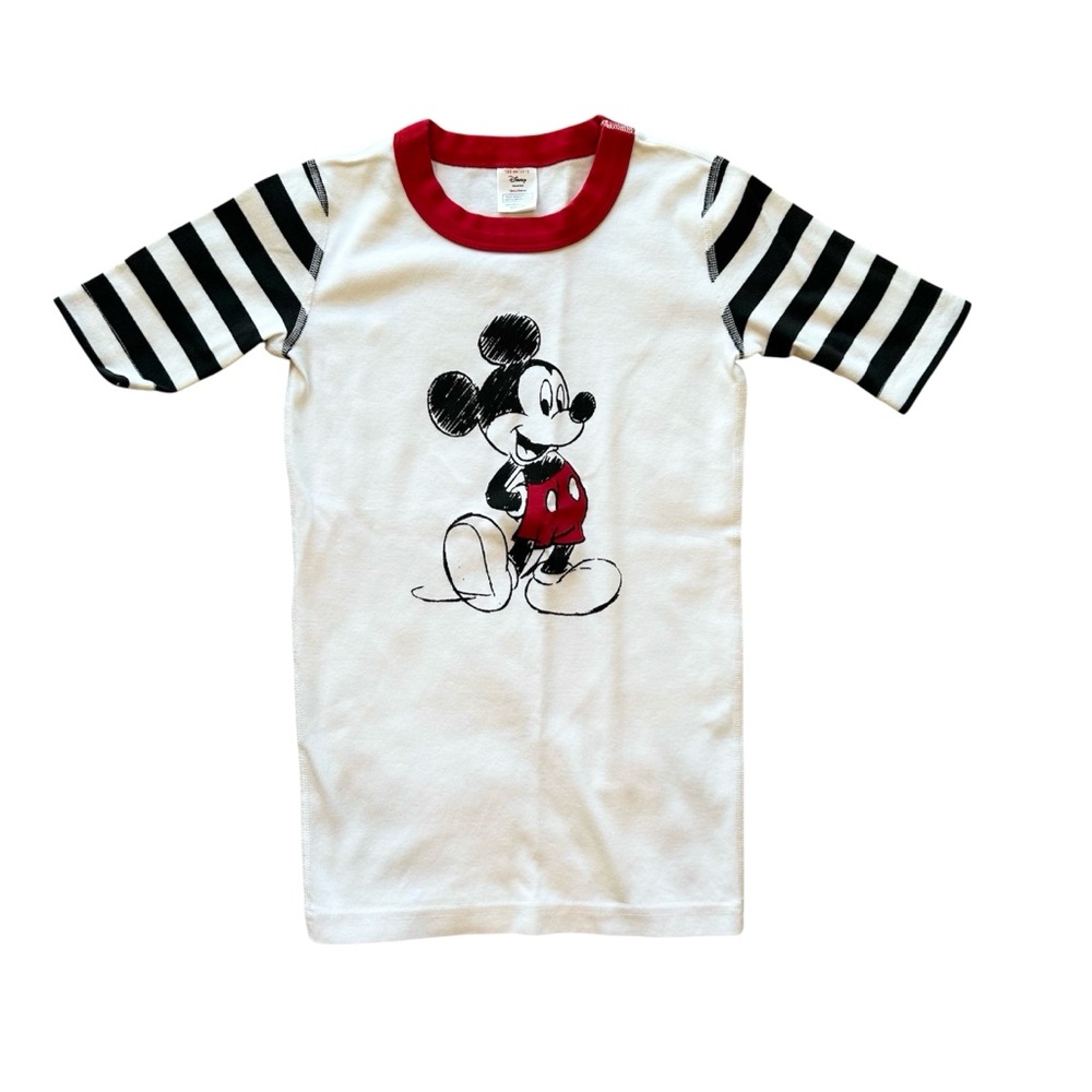 Disney Collection by Hanna Andersson Mickey Mouse Graphic SS Long John Top Sz 12